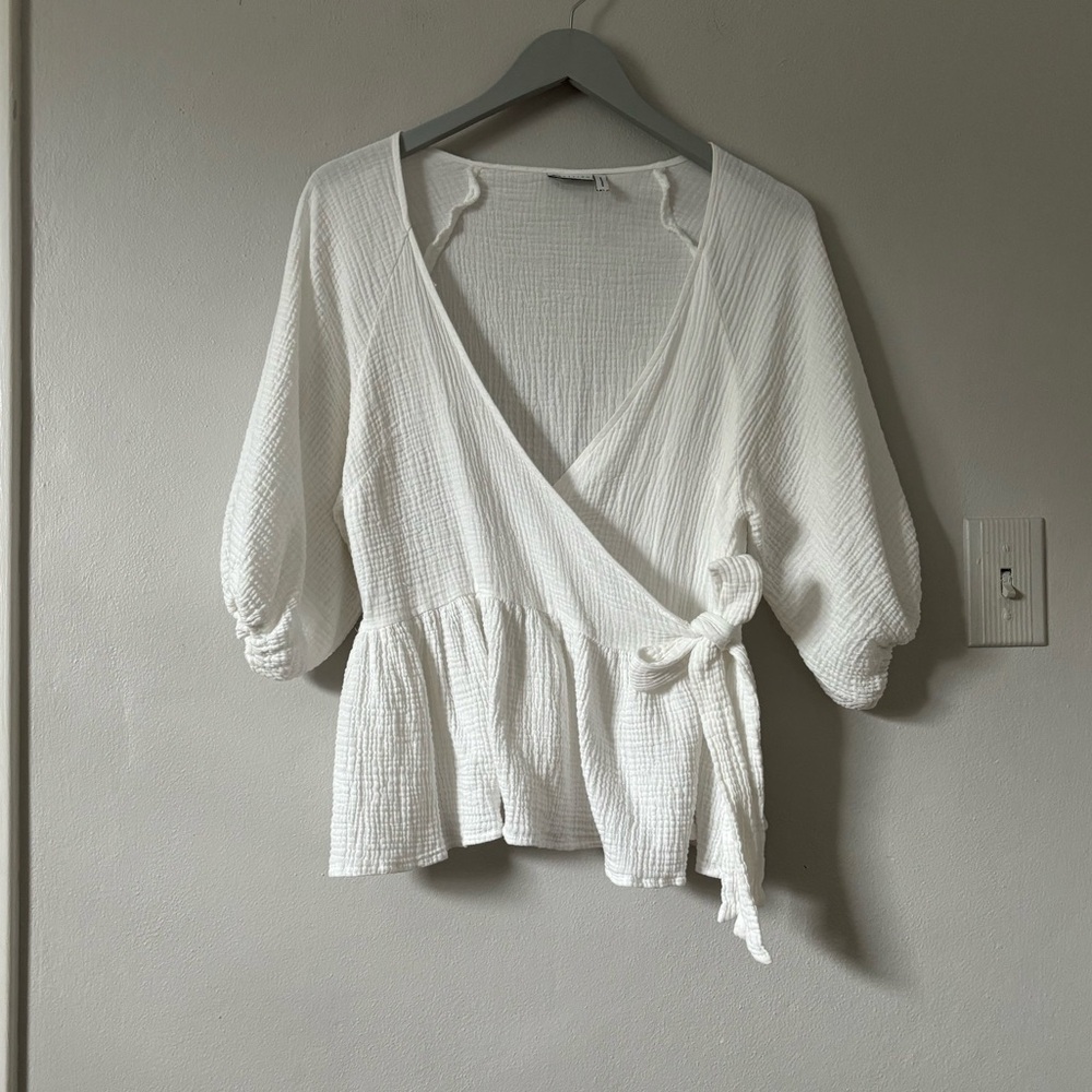 ASOS cotton wrap top